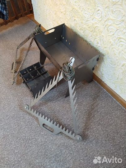 Коса донная-грабли.Печка Щепочница.Мангал разборн