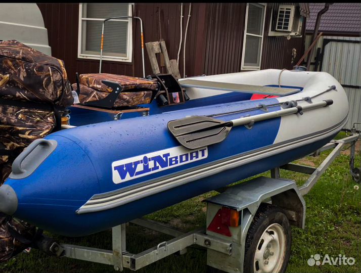 Складная моторная лодка win boat с мотором