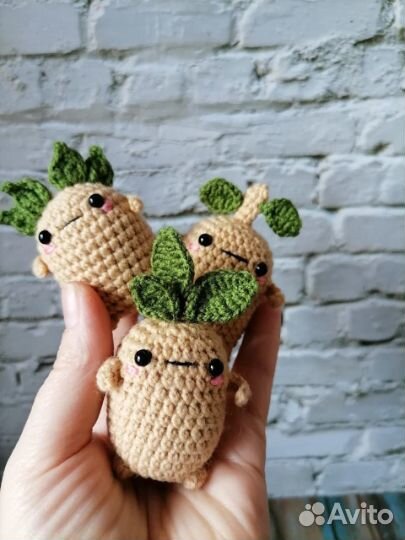 Мандрагора в горшке.игрушка ручная работа