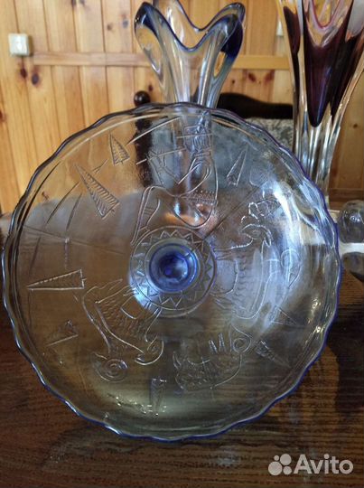Ваза Купоросное стекло СССР