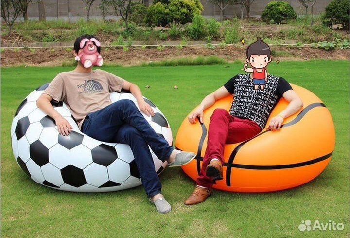 Надувное кресло баскетбольный мяч 110*80 см