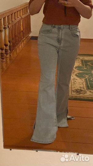 Брюки с разрезами новые