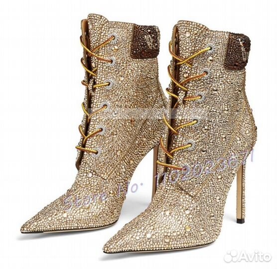 Ботильоны в стразах