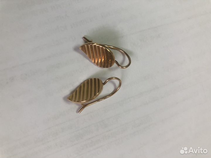 Советские серьги 583 проба