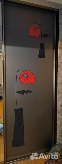 Двери от шкафа купе стекло и зеркало бу