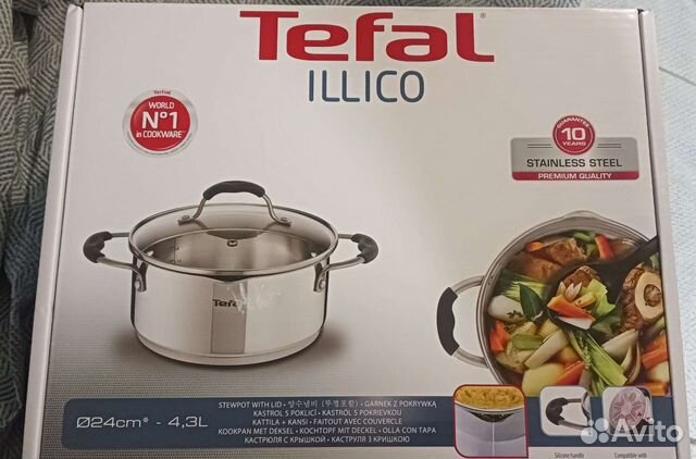 Кастрюля Tefal illico 4.3л