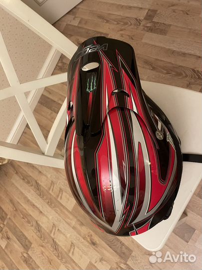 Мотошлем кроссовый с очками