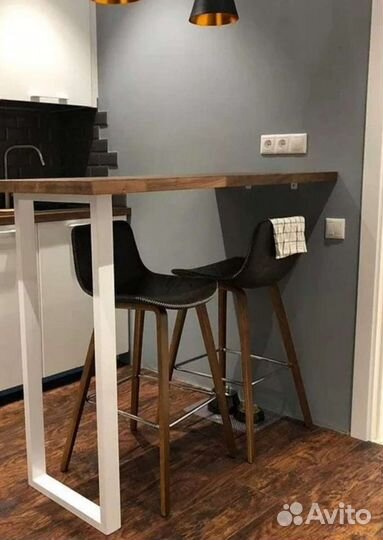 Барная стойка из искусственного камня в стиле лофт