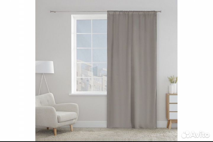 Шторы бархат на универсальной ленте hoff