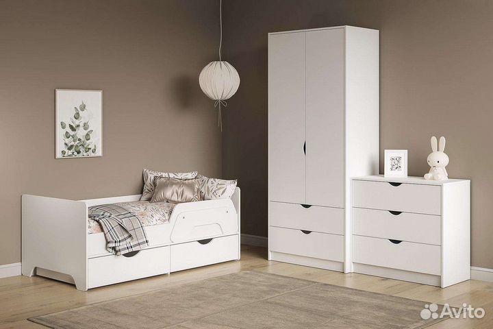 Кровать, шкаф, комод Уна, детская мебель