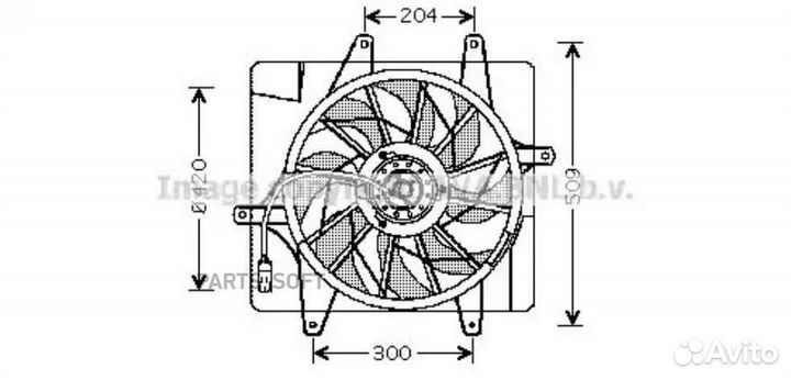 AVA CR7505 Вентилятор охлаждения Chrysler PT Cruis