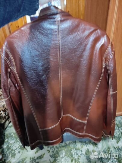Кожаная куртка мужская 54 56