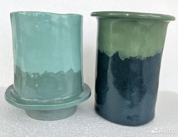 Керамические вазы, стаканы. Ручная работа