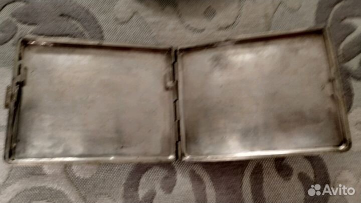 Портсигар серебреный