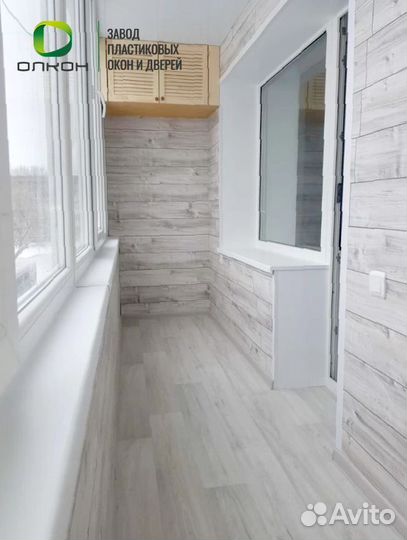 Остекление балконов Установка пластиковых окон