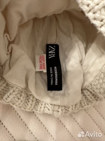 Шапка снуд перчатки zara