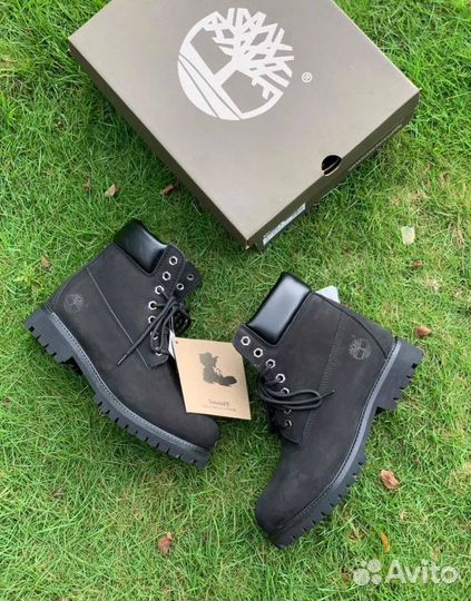 Timberland 6inch Premium Black на меху оригинал