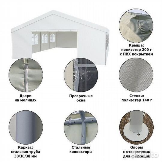 Тент шатер садовый