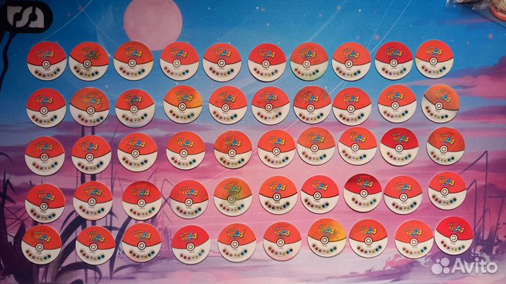 Фишки Сотки Кэпсы Покемон