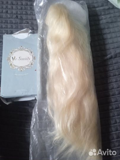 Натуральные волосы на заколках 55 см