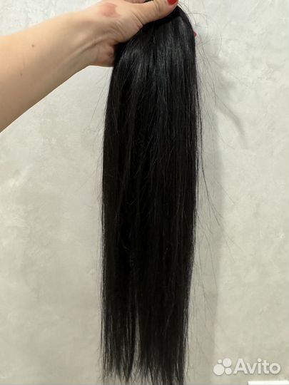 Волосы для наращивания 60 см черные