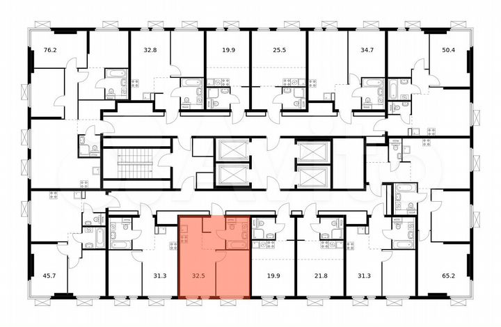 1-к. квартира, 32,5 м², 28/33 эт.