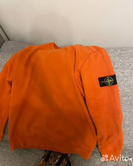 Stone island свитшот оранжевый