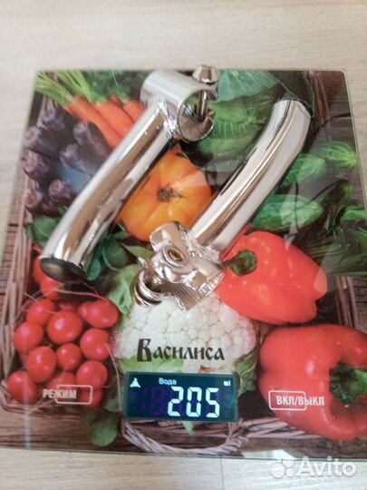 Велорога на руль сталь хром