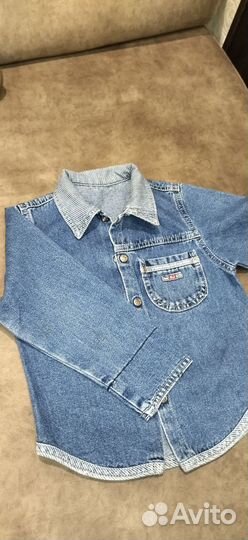 Джинсовая рубашка детская