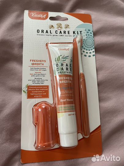 Зубная паста с щеткой для собак и кошек