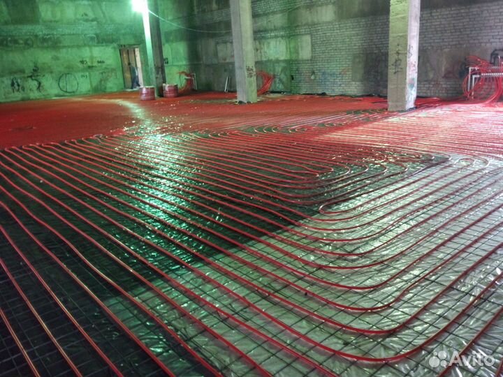 Монтаж водяного теплого пола и систем отопления