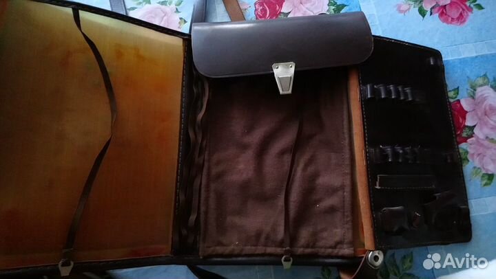 Планшет офицерский коричневый, кожаный 1969 года