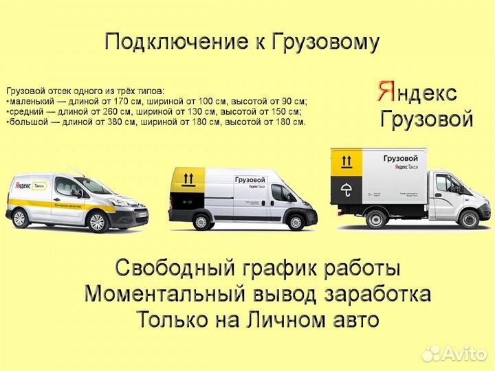 Водитель Яндекс.Грузовой со свои авто график 2/2