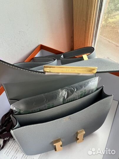 Сумка Hermes Constance blue Lin 24 sm