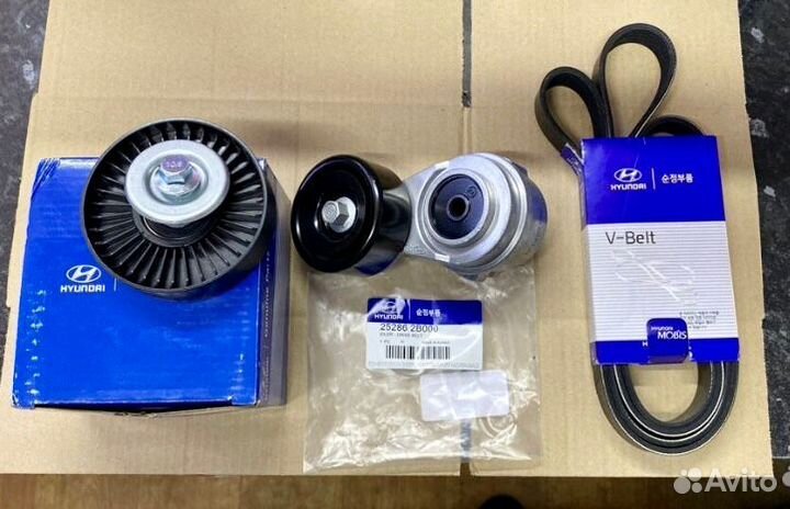 Комплект Ремень генератора ролик Kia Rio Solaris