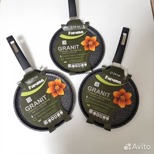 Сковорода блинная Мечта 24см Гранит новая