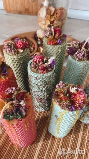 Свечи из вощины ручной работы