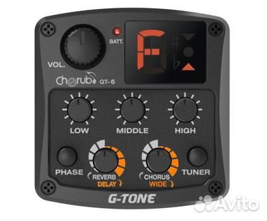 GT-6 Гитарный звукосниматель 3х эквалайзер + Тюнер