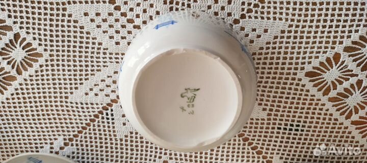 Чайный сервиз СССР Зима Домики Вербилки