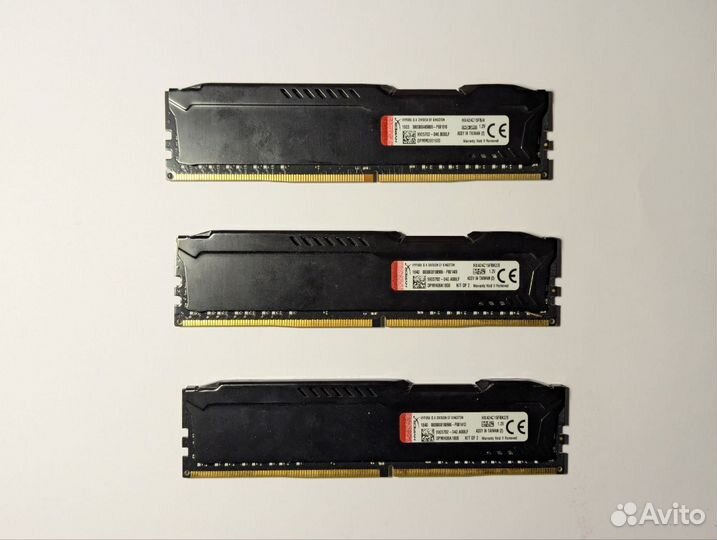 Оперативная память Kingston HyperX fury Black, DDR