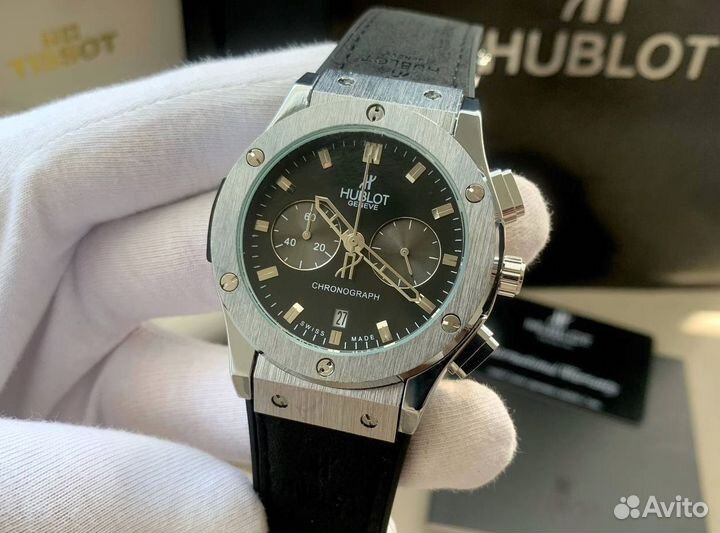 Часы мужские Hublot silver