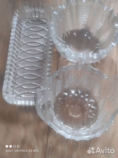 Хрусталь СССР 3 вещи набором
