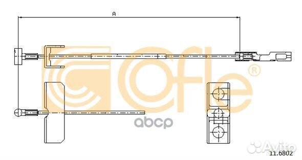 Трос тормоза 11.6802 Cofle