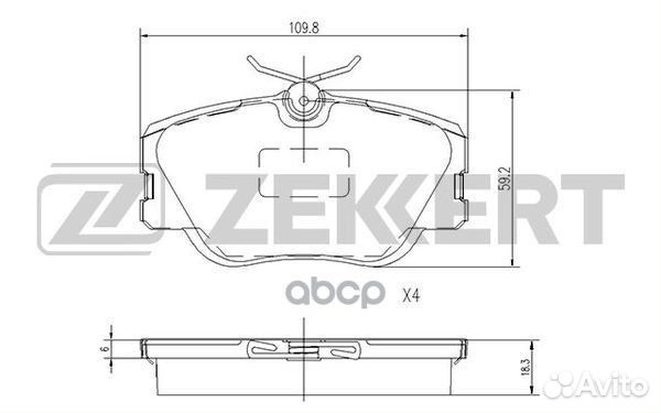 Колодки торм. диск. передн. MB 190 (W201) 84