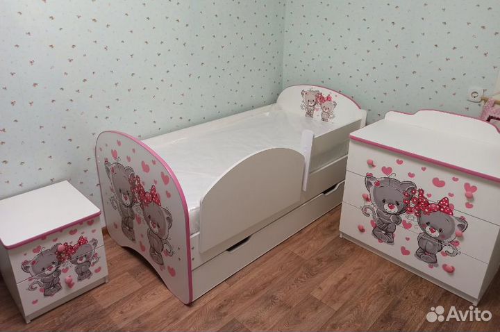 Детская кровать с фотопечатью 