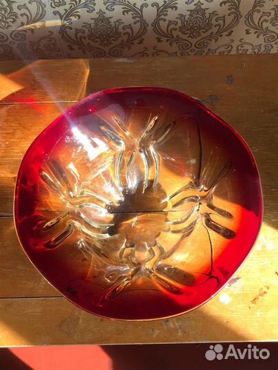 Салатник цветное стекло СССР