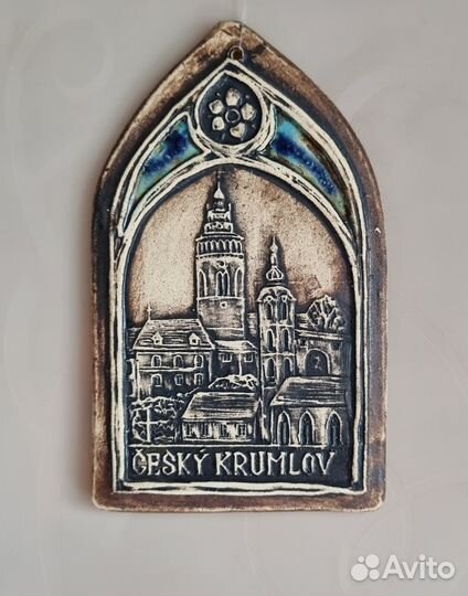 Панно из глины замок Чешский Крумлов 9х14