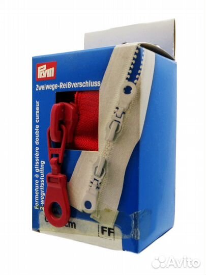 Молния траковая 1шт.(2 бегунка), в картонной упак