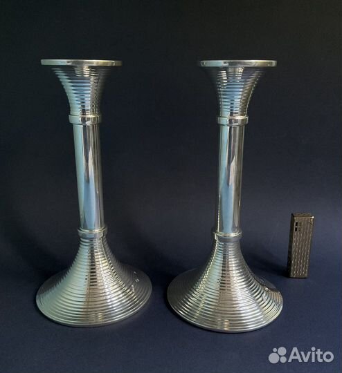 Подсвечники и ваза Модерн Серебро 925 Sterling
