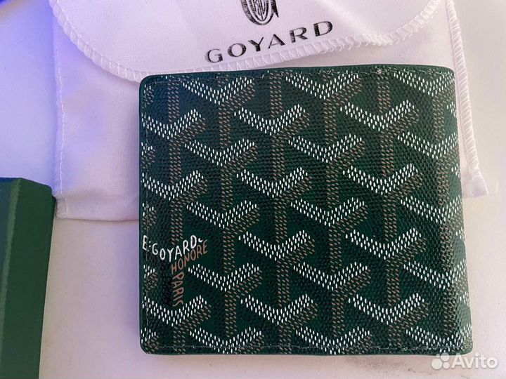 Goyard кошелек зеленый